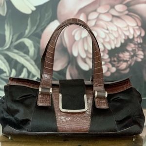 Vintage Sergio Rossi Barrel Handbag